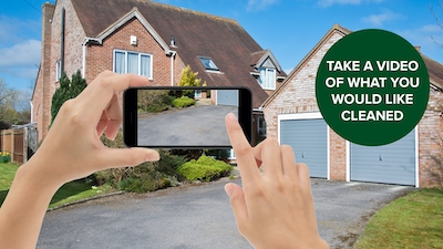 Take a video of either your roof or exterior that you would like cleaned.