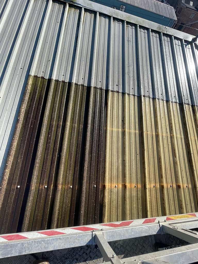 fiberglass roof light cleaning