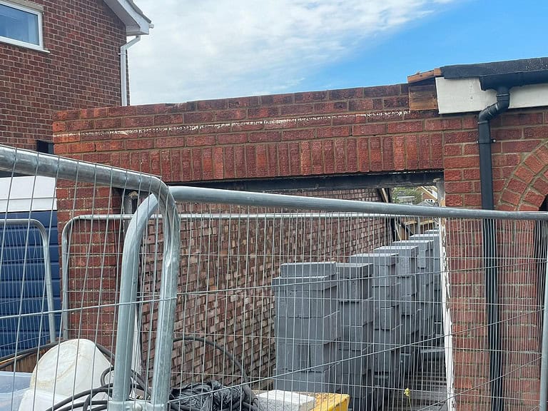 Removing Fire stains from Brickwork
