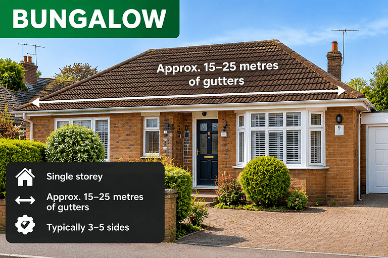Bungalow Gutter cleaning